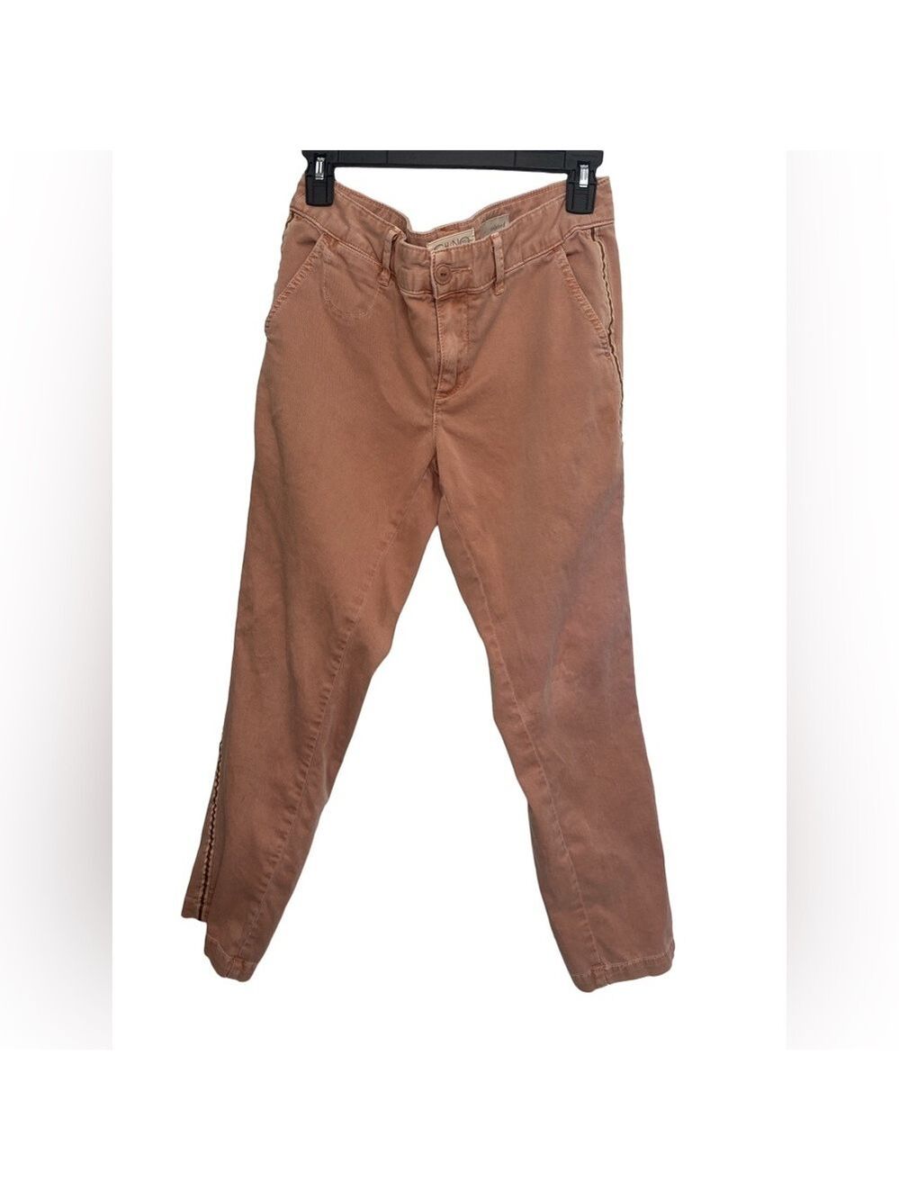 Anthropologie Pilcro Chino Relaxed Petite Pants 27P Pink Side Stripe